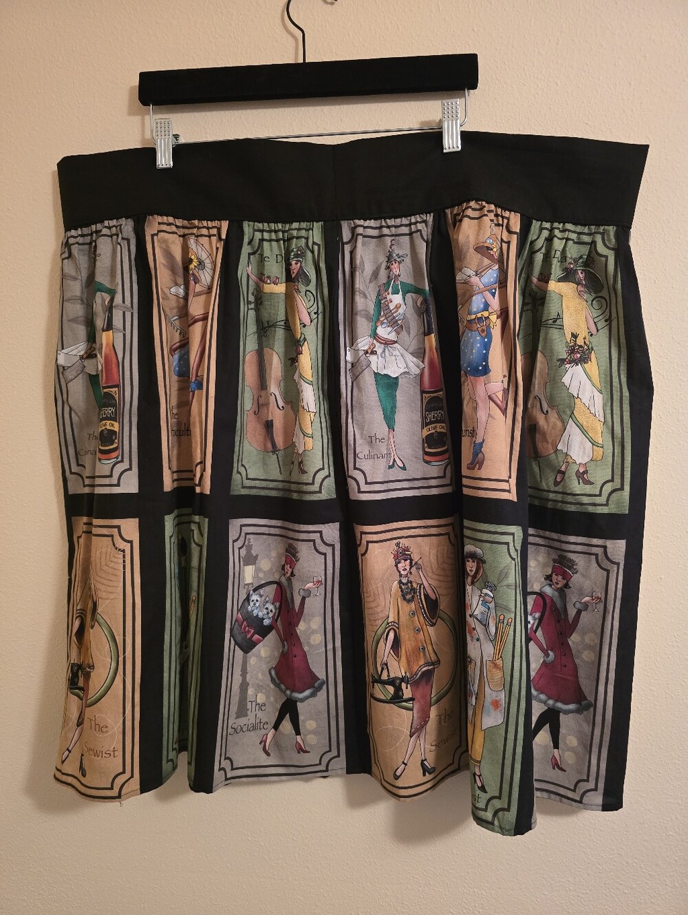 Handmade Art Print Skirt 4x